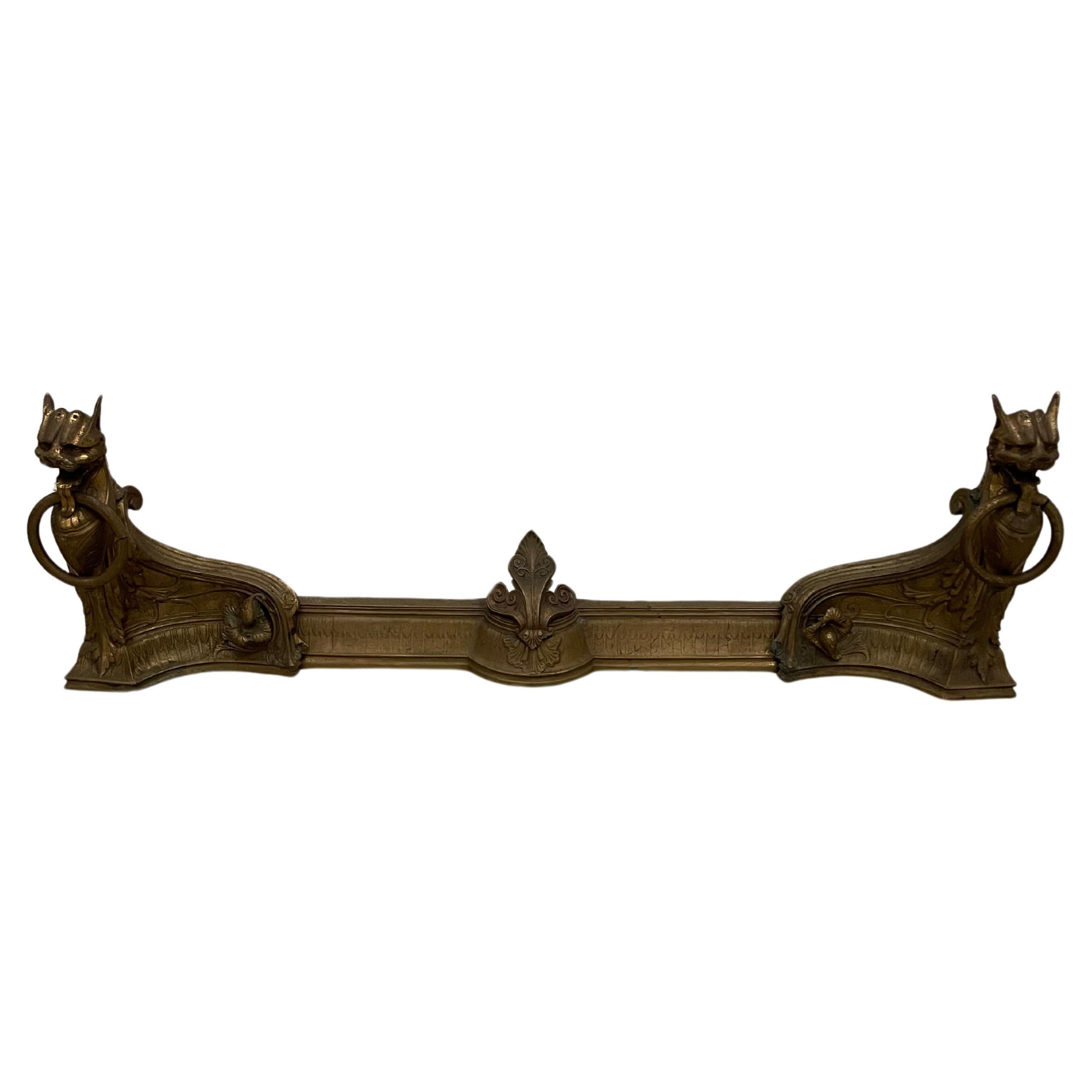 French Bronze Adjustable Fender In The Manner Of Barbedienne, Late 19th Century For Sale
