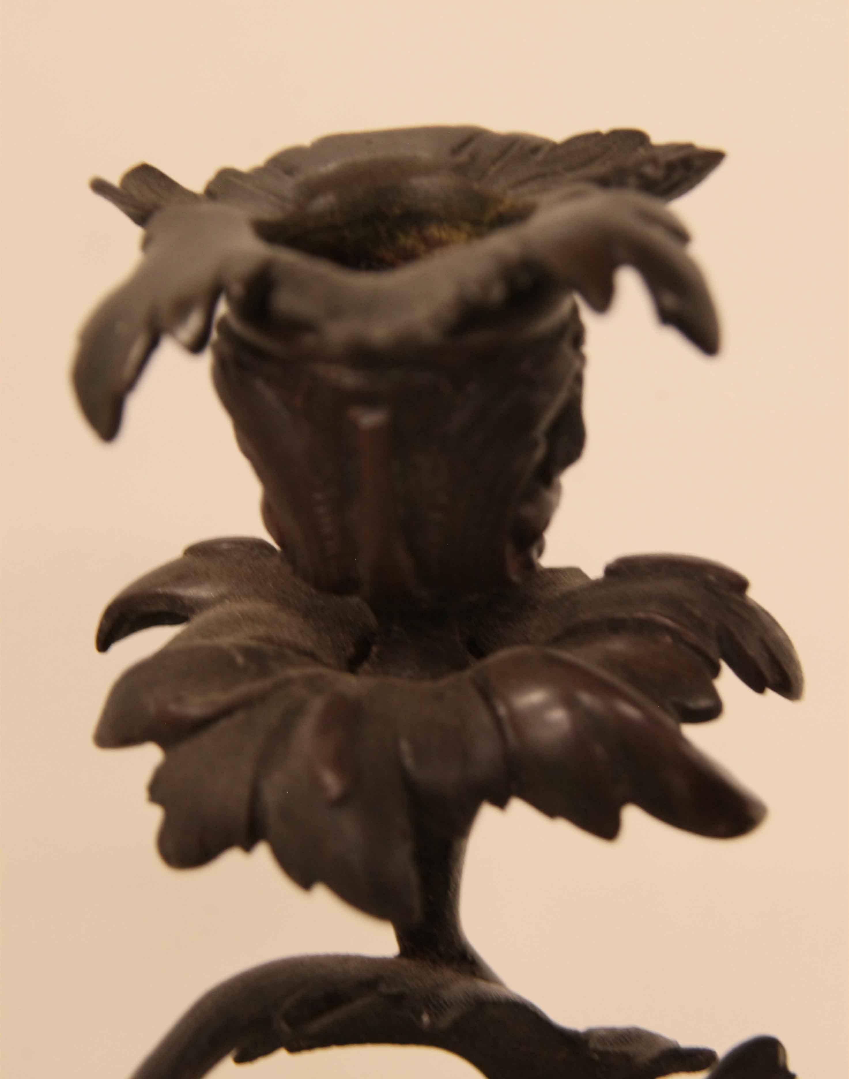 Kandelaber aus Bronze und Biskuit im Zustand „Gut“ im Angebot in Wilson, NC