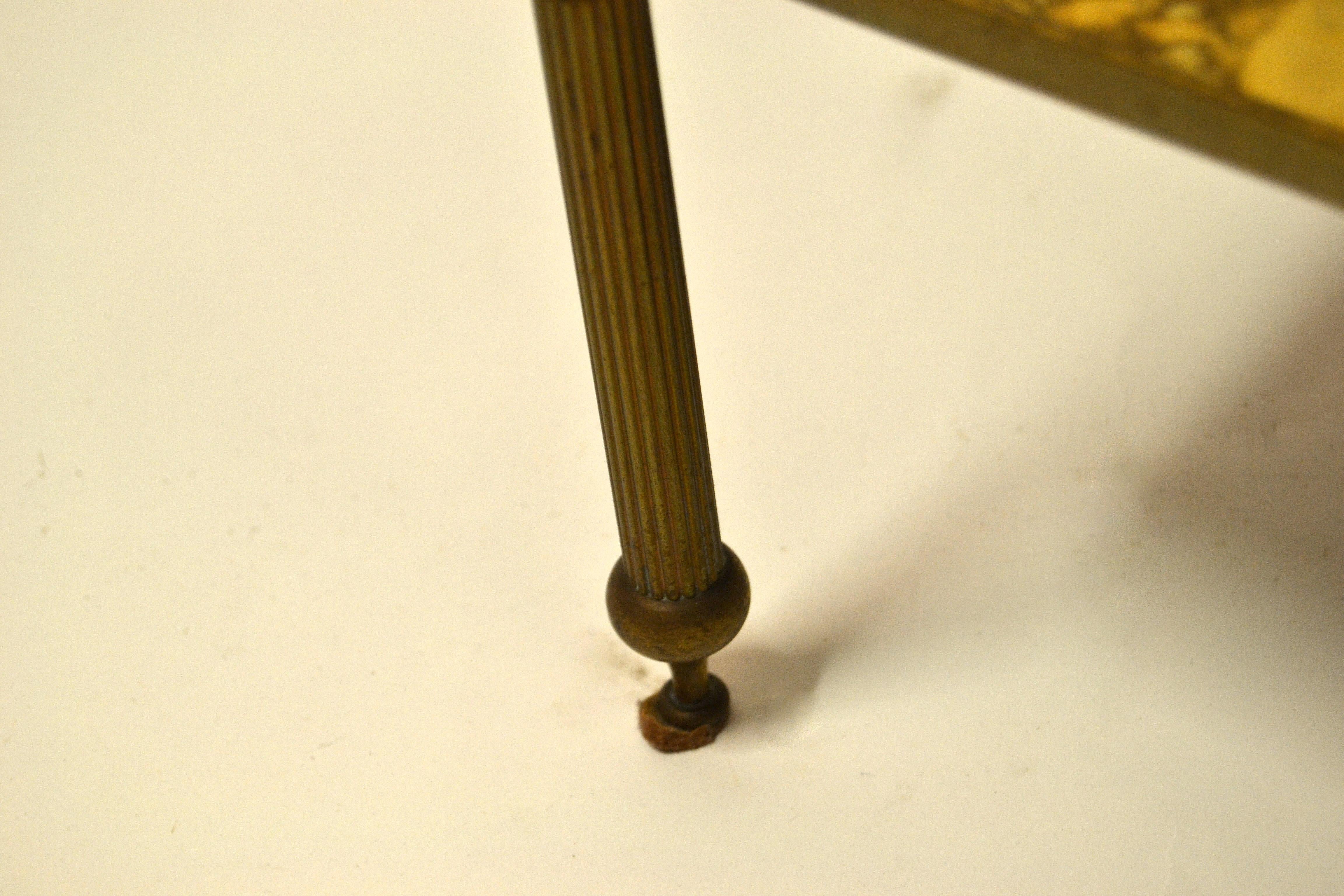  Pair Of French Bronze and Brass Maison Baguès Square Two-Tier Side Table  5