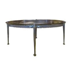 French Bronze and Cast Glass Low Table