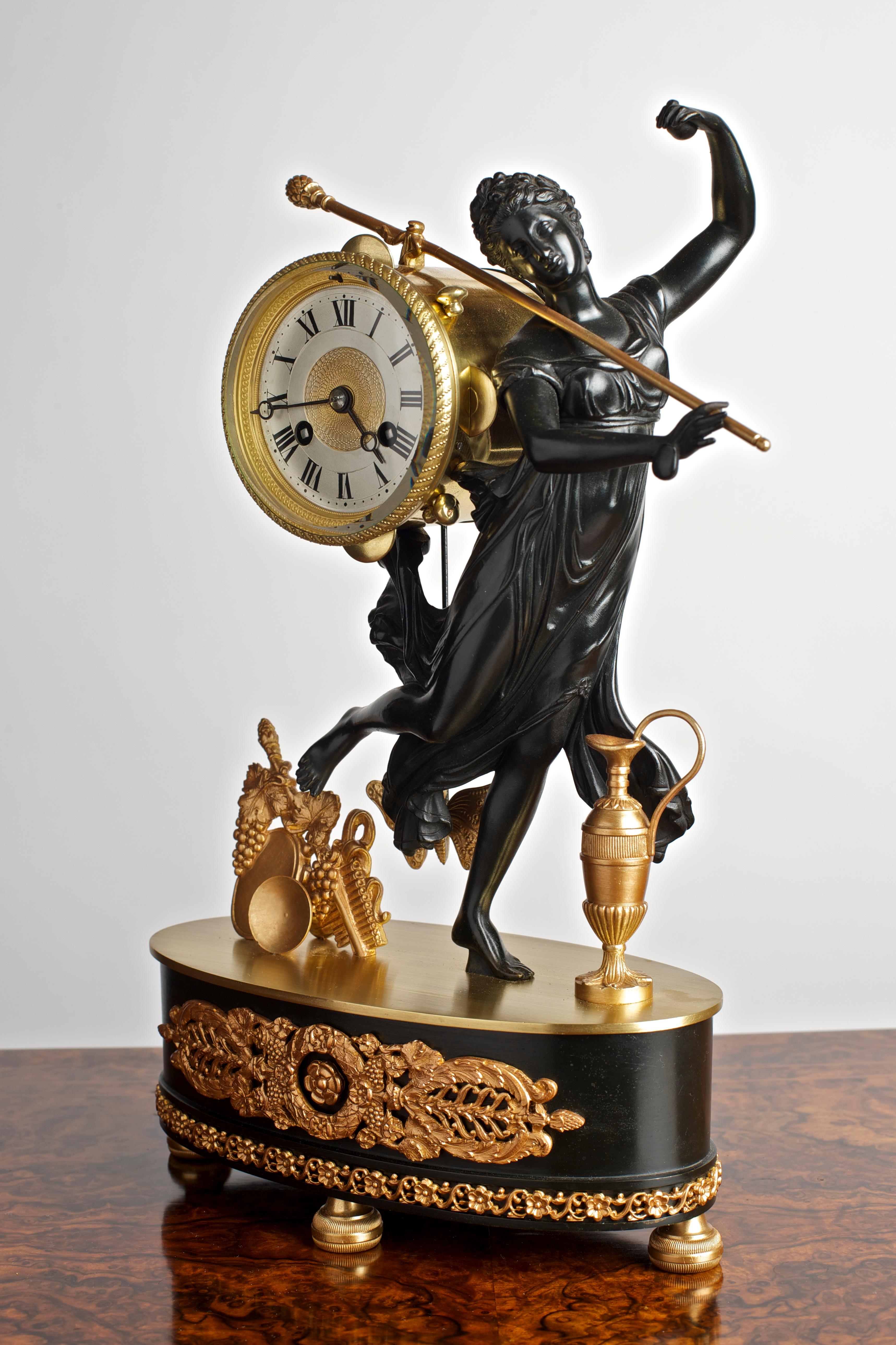 Victorian French Bronze and Ormolu Mantel Clock