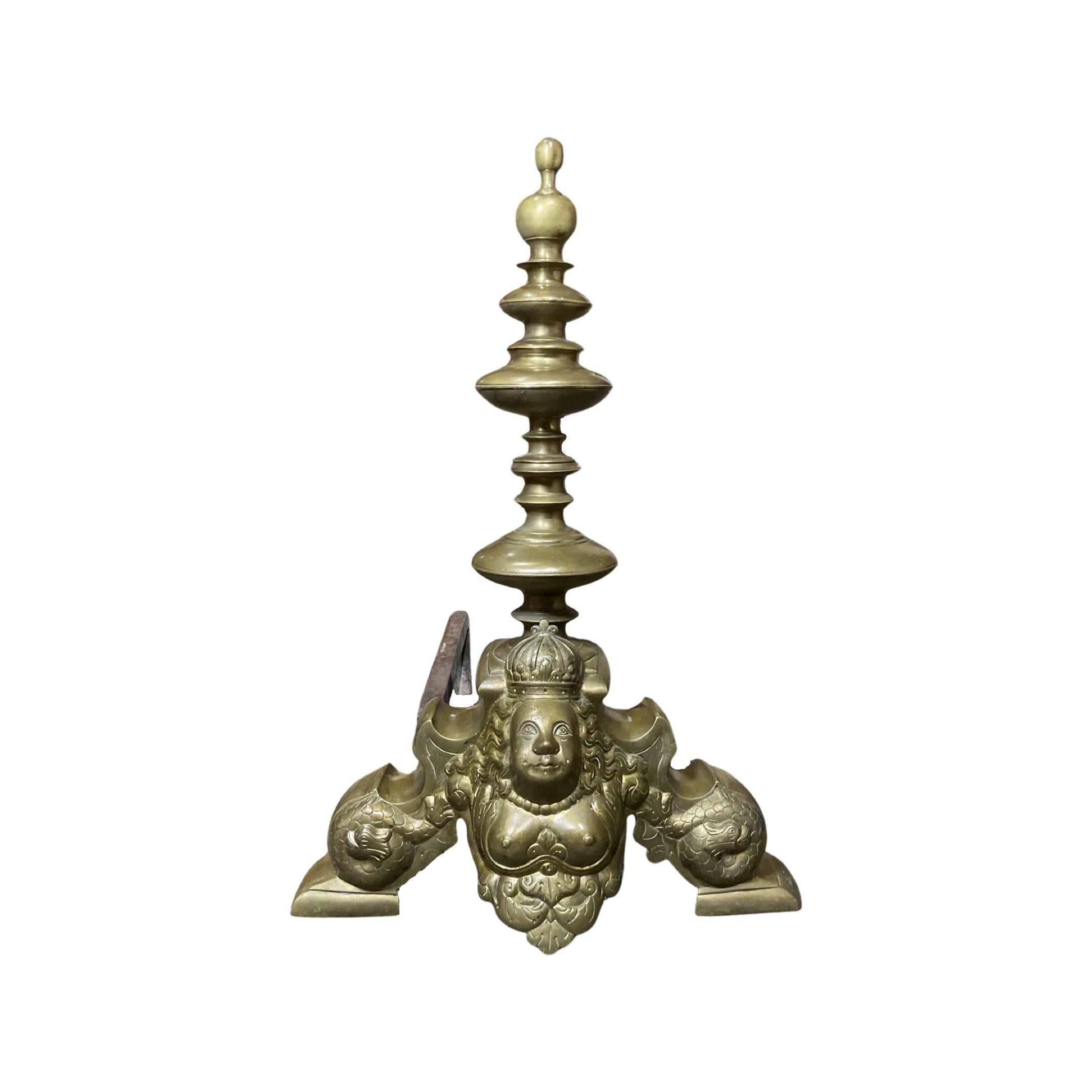 Französische Bronze Andirons im Angebot 2