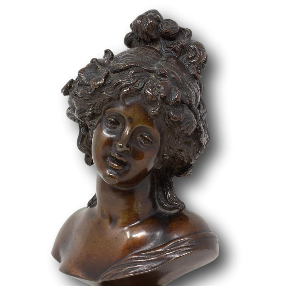 French Bronze Ariadne After Clodion For Sale 4