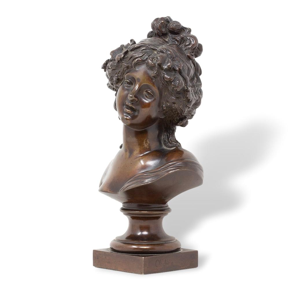 Cast French Bronze Ariadne After Clodion For Sale