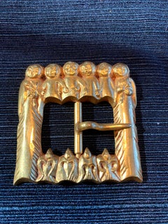 French Bronze Art Buckle Line Vautrin