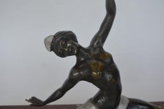 Französische Ballerina-Skulptur aus Bronze im Art déco-Stil von Marcel Guillemard, ca. 1940