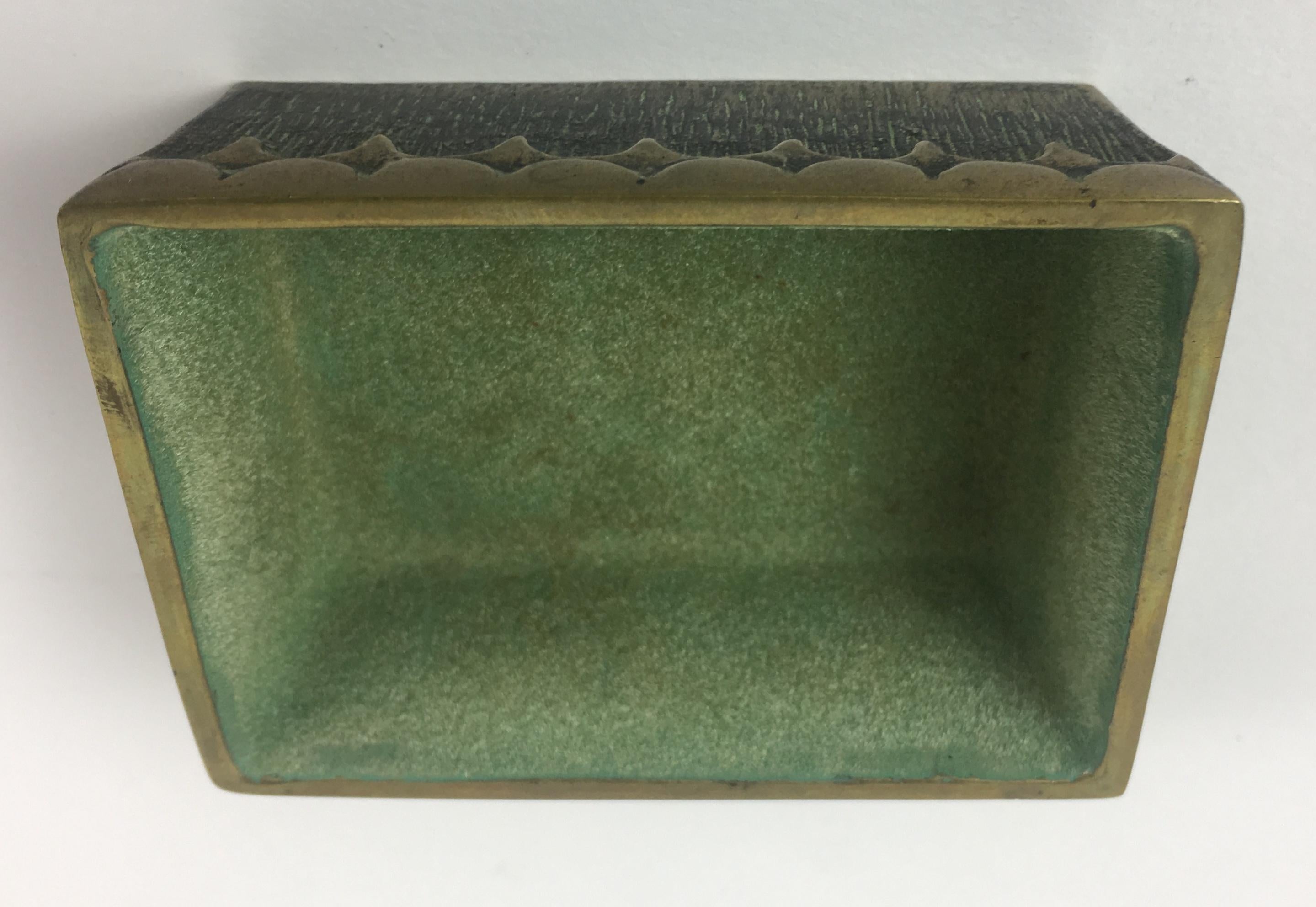 Max Le Verrier French Art Deco Bronze Jewelry Box  For Sale 2