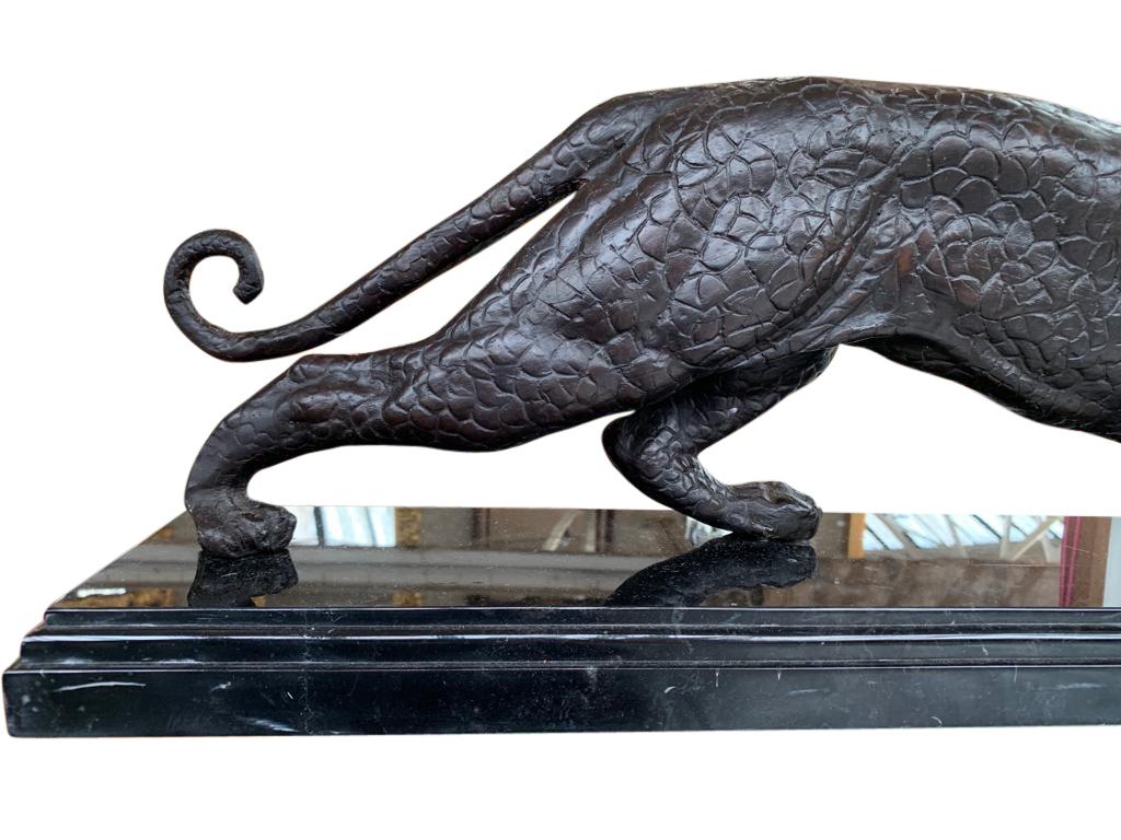bronze puma statue