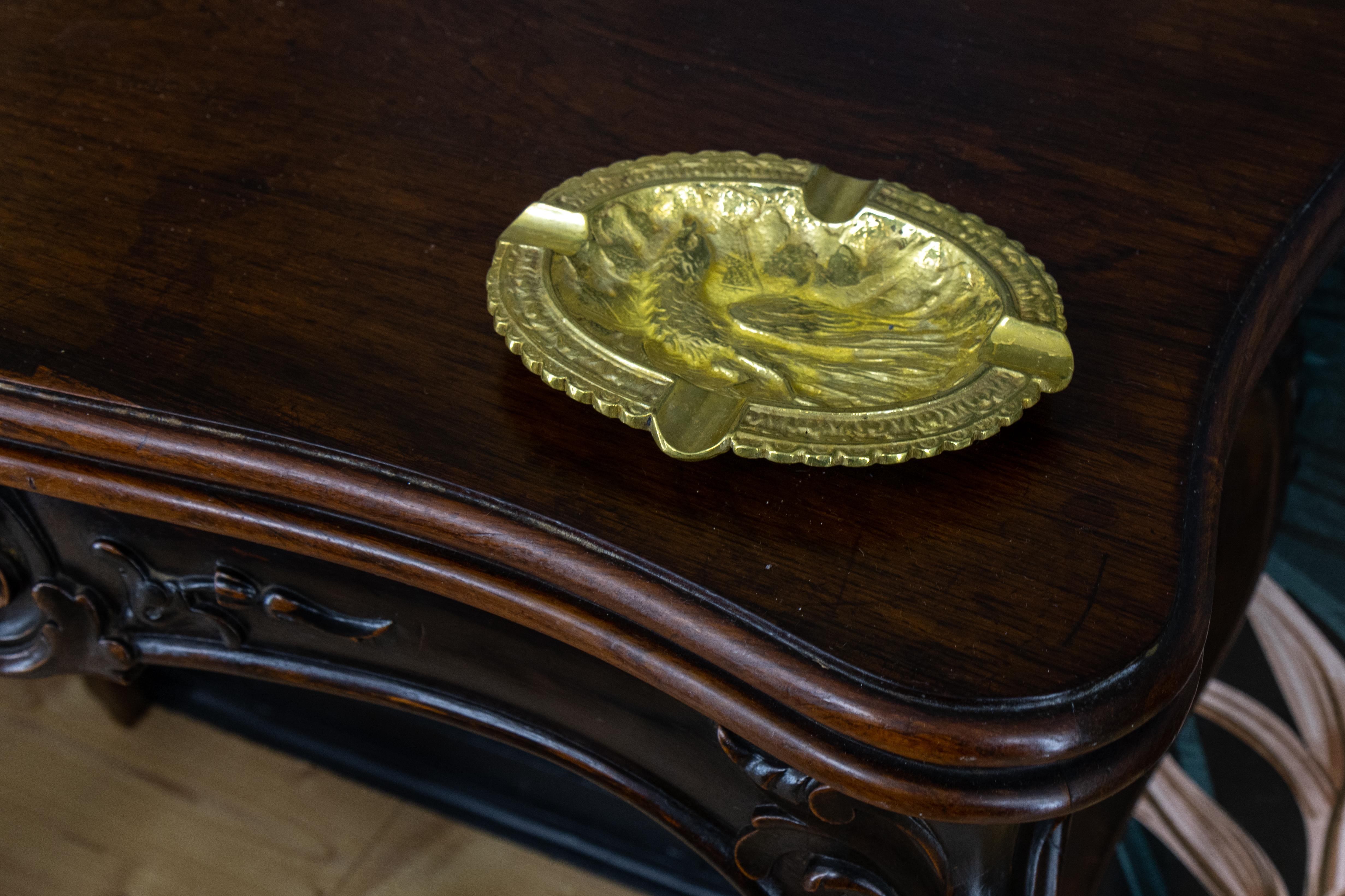 French Bronze Ashtray with Phoenix Bird Motif, 1950s in vendita 6