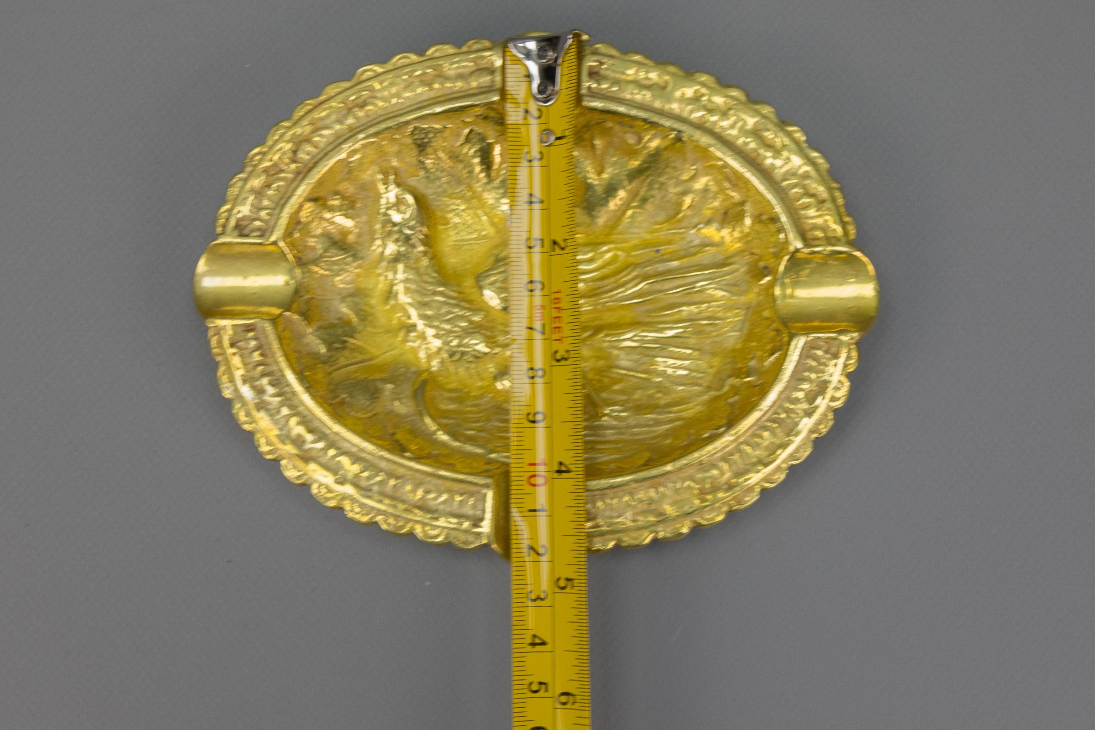 French Bronze Ashtray with Phoenix Bird Motif, 1950s in vendita 12