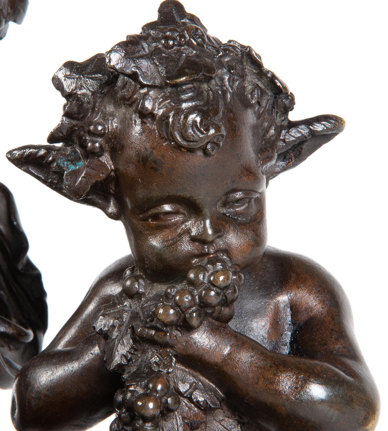 French Bronze Bacchus Group of Cherubs Playing, circa 1880 In Good Condition In Brighton, Sussex