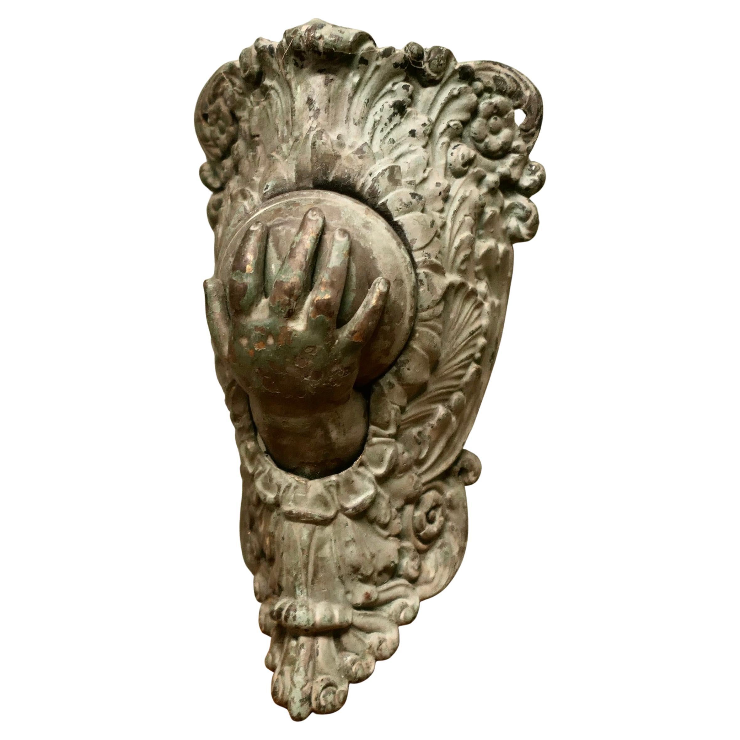 Bola de billar francesa de bronce Bolsillo de esquina Una pieza encantadora en venta