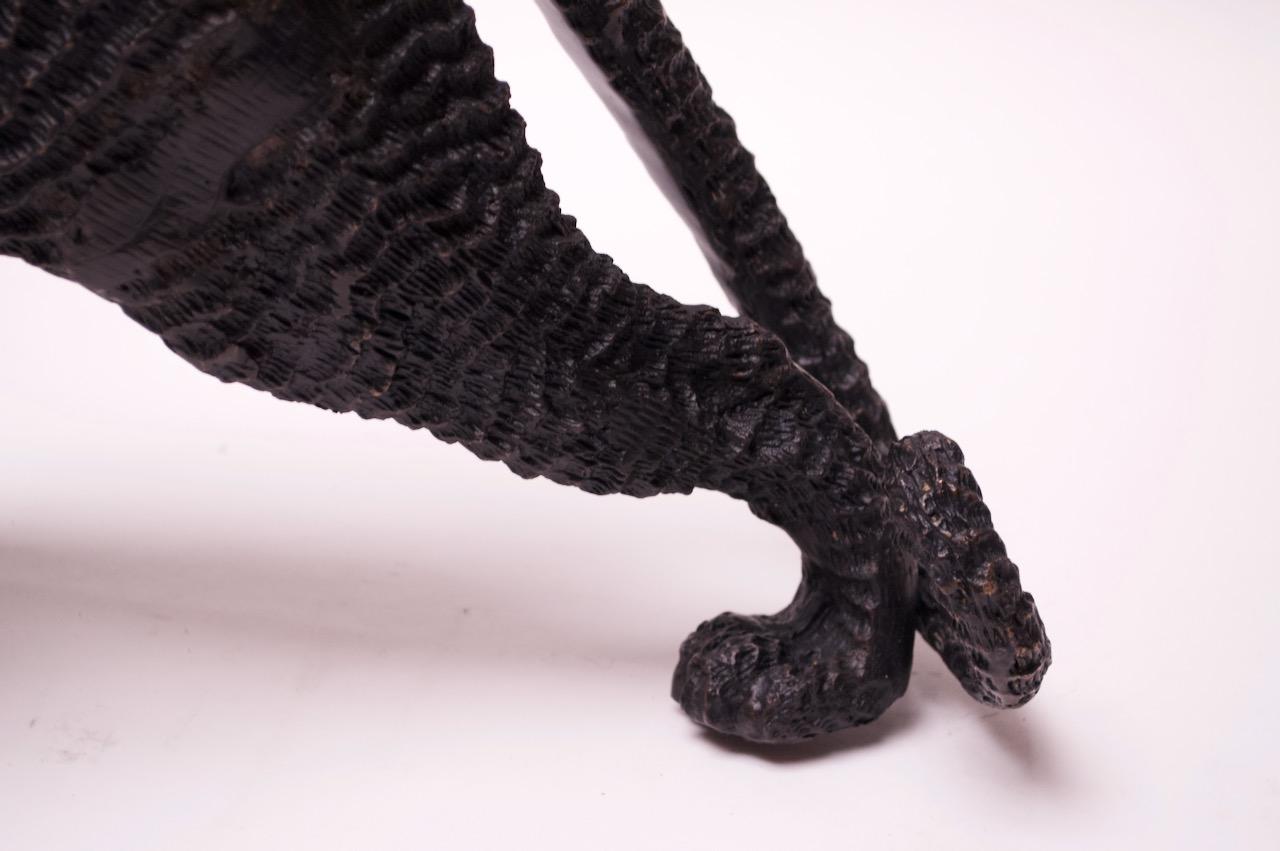 Französische schwarze Panther-Skulptur aus Bronze im Angebot 10