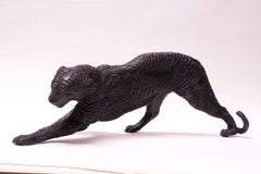 French Bronze Black Panther Sculpture