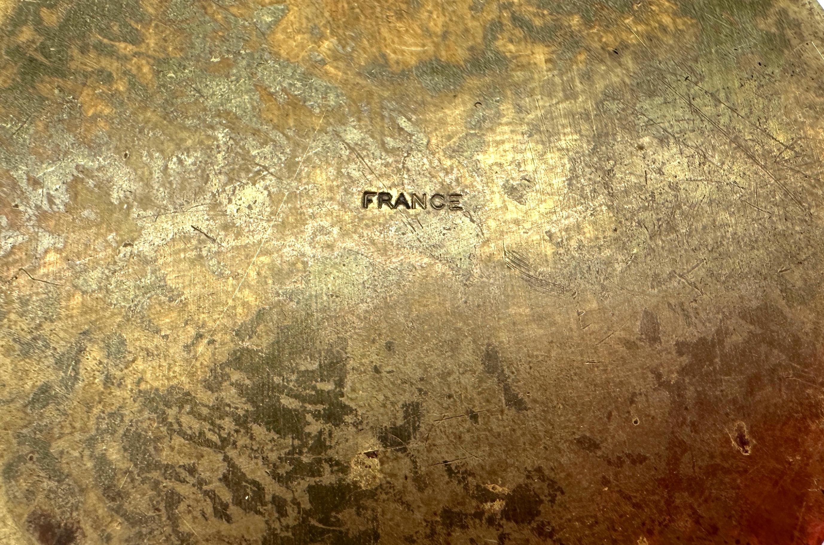 Französische Bronze & blaue Guilloche-Emaille-Porträtbox - gestempelt 'Frankreich im Angebot 3