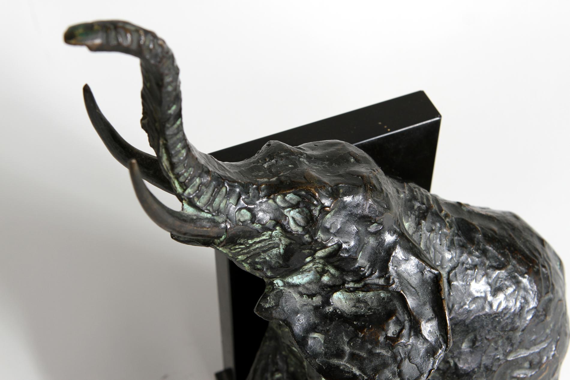 French Bronze Bookends by Ary Bitter For Sale 1