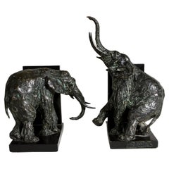 Vintage French Bronze Bookends by Ary Bitter