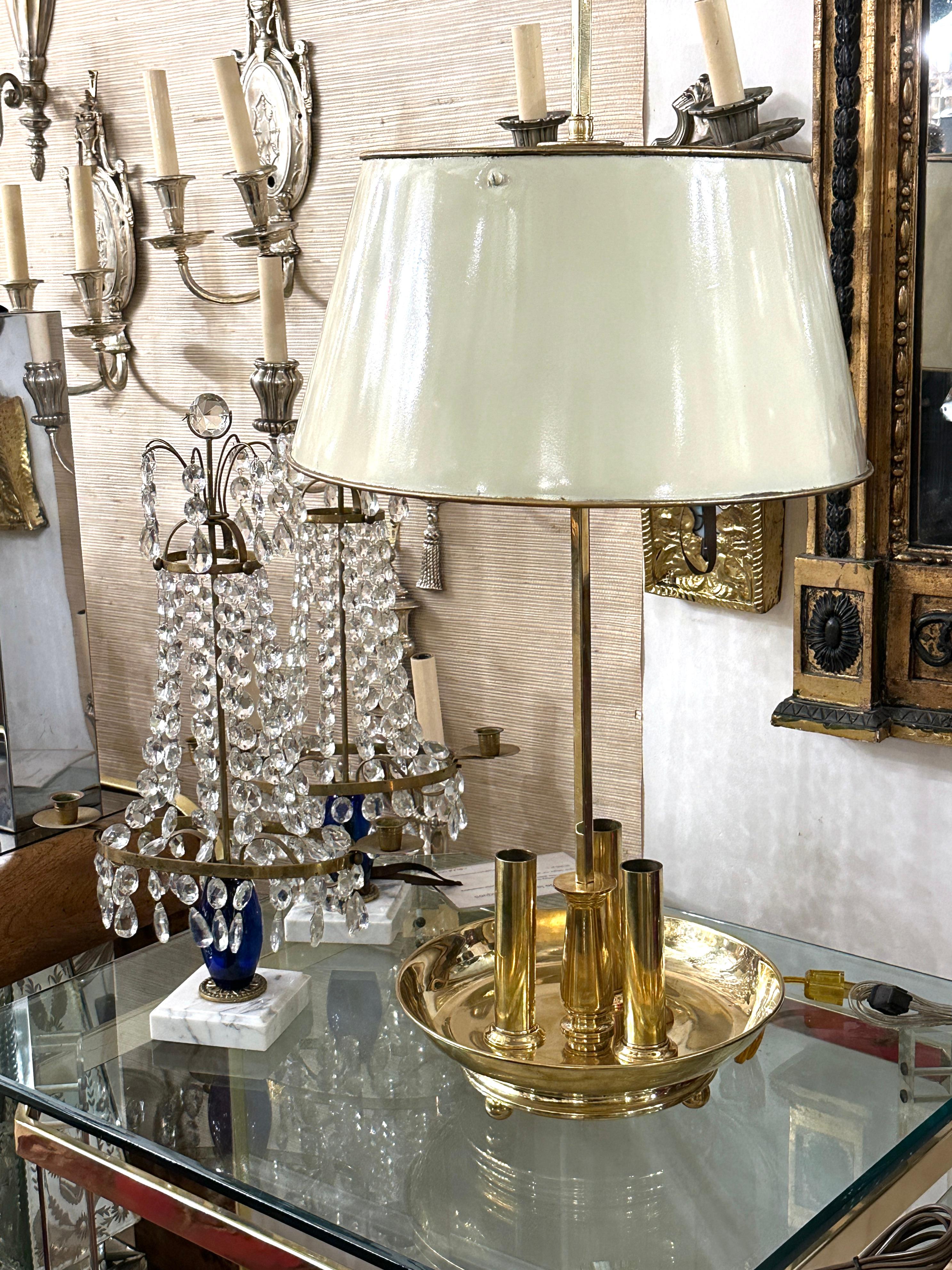 French Bronze Bouillotte Desk Lamp For Sale 2