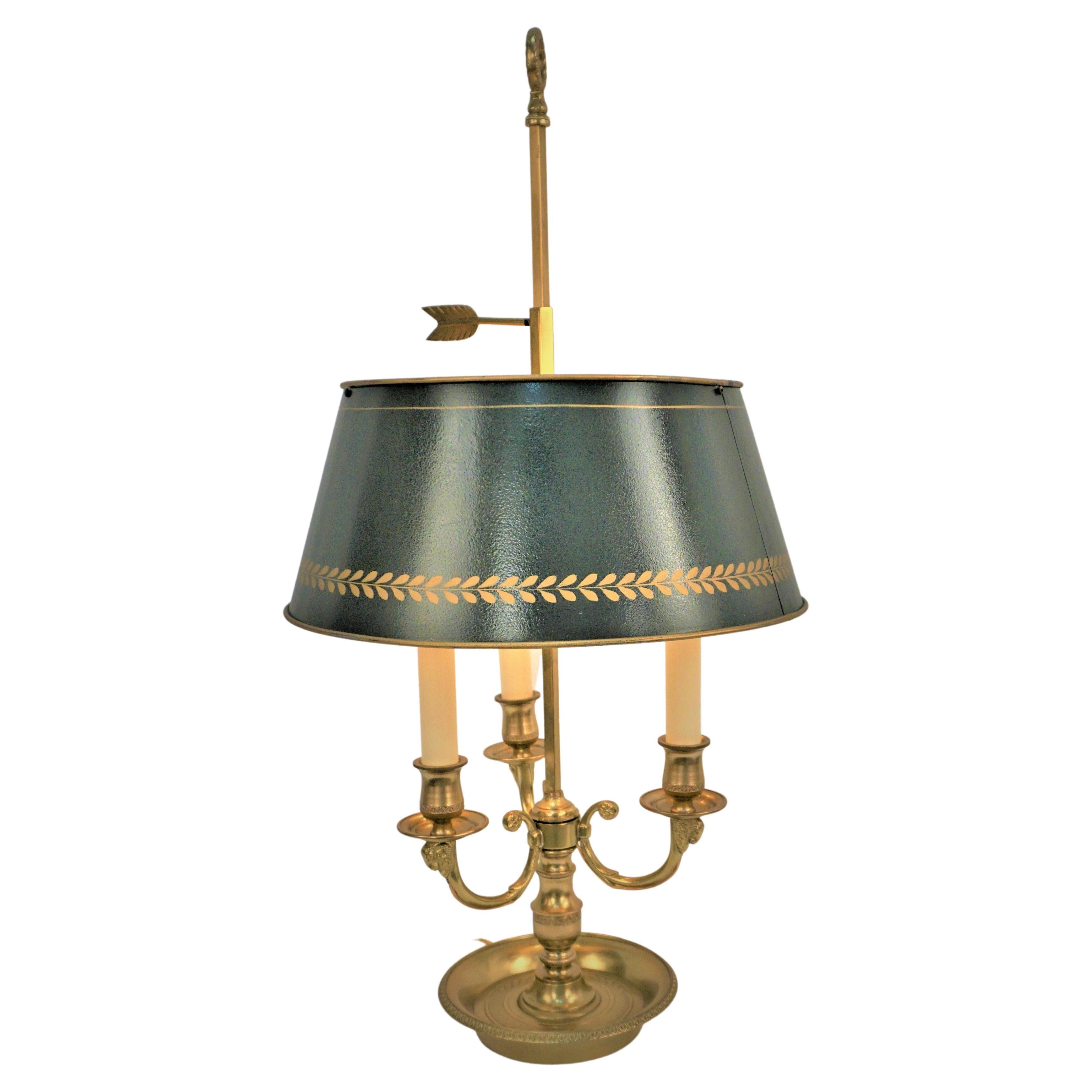 French Bronze Bouillotte Desk Lamp/Table Lamp