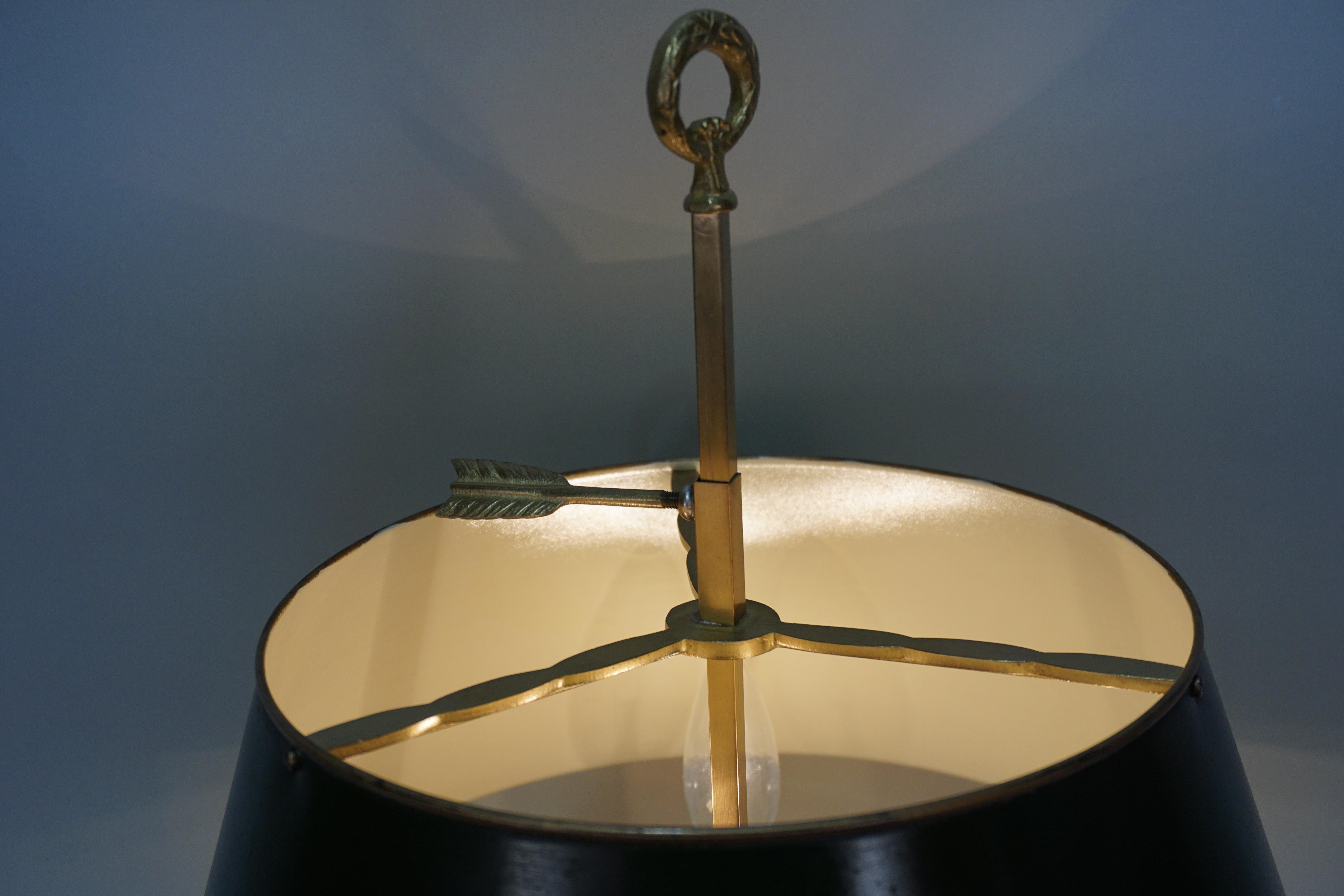 French Bronze Bouillotte Desk or Table Lamp In Good Condition In Fairfax, VA