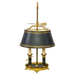 French Bronze Bouillotte Lamp, Early 20th Century