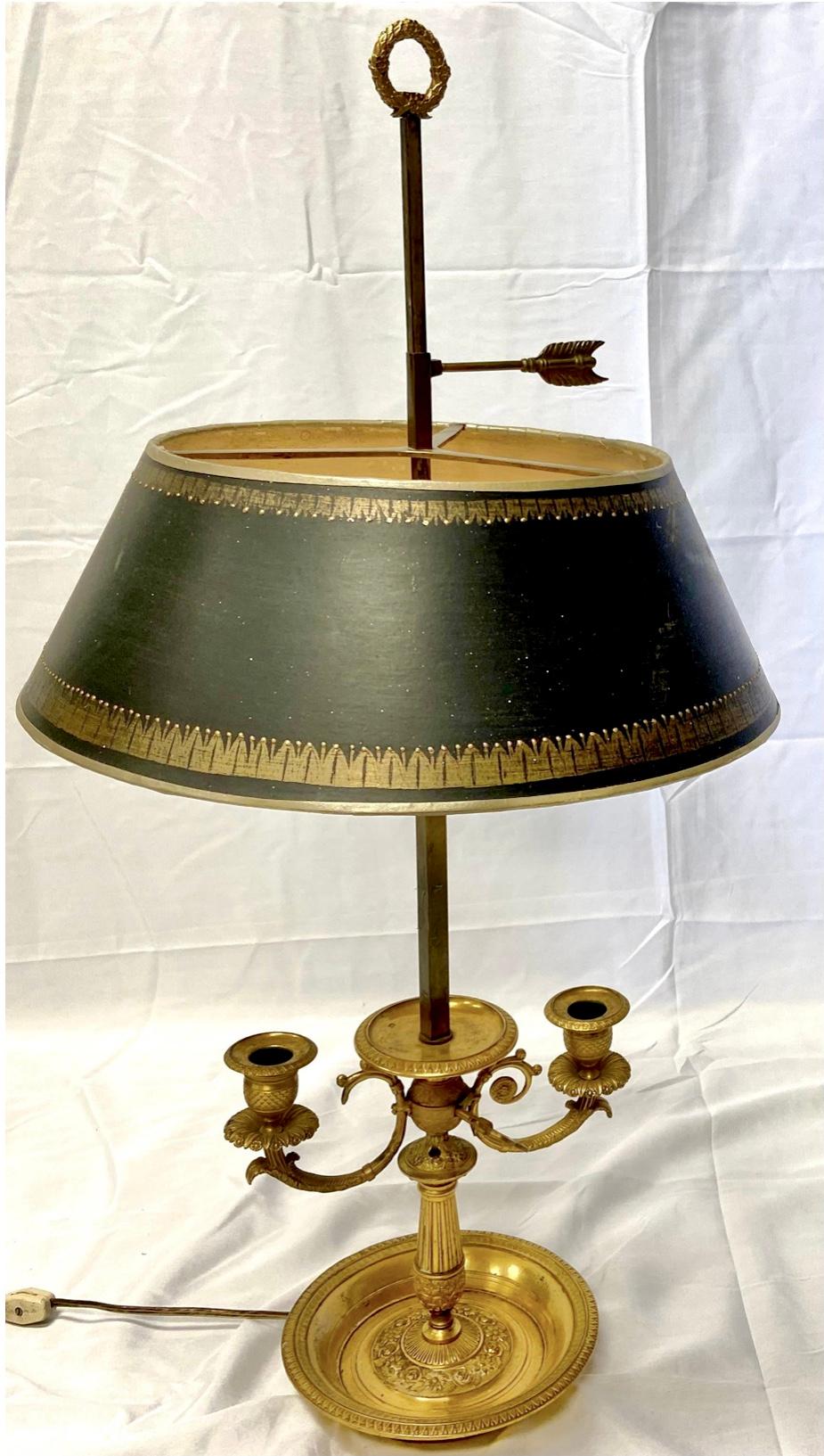 French Bronze Bouillotte Lamp For Sale 2
