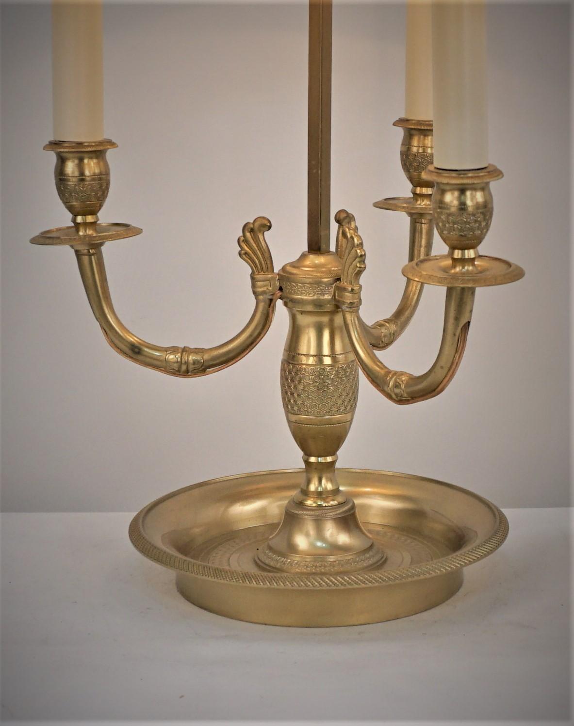 French Bronze Bouillotte Lamp For Sale 3