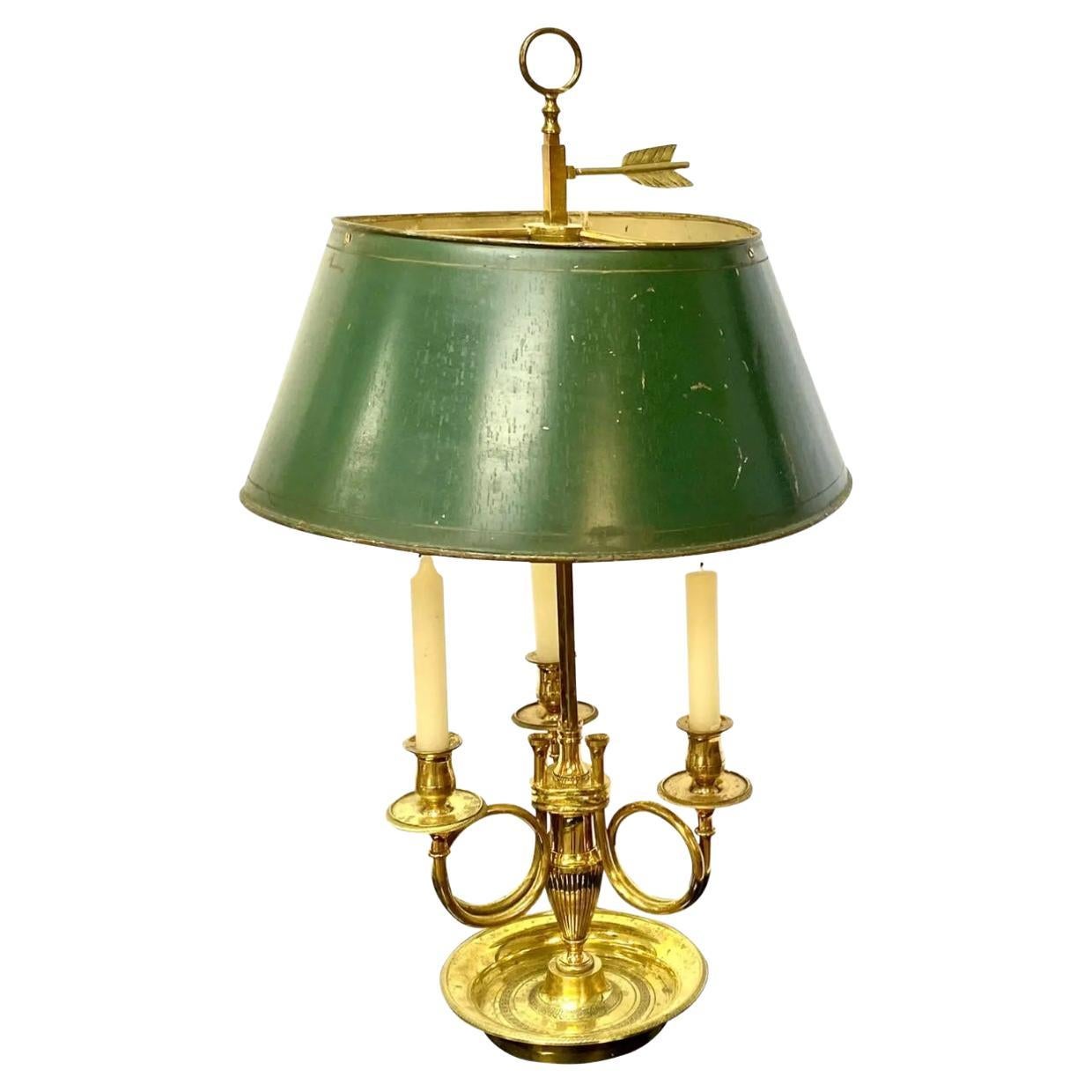 French Bronze Bouillotte Lamp