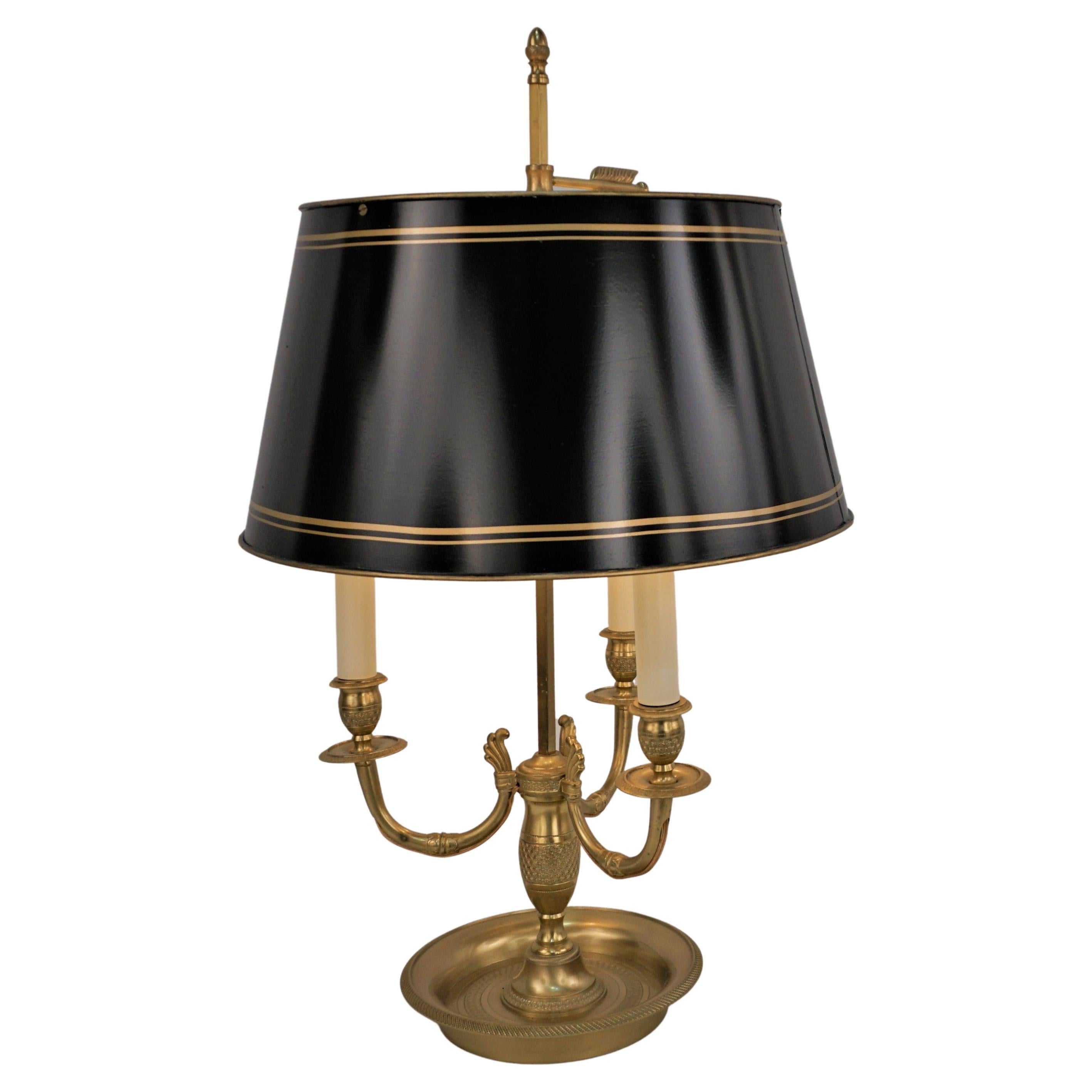 French Bronze Bouillotte Lamp For Sale