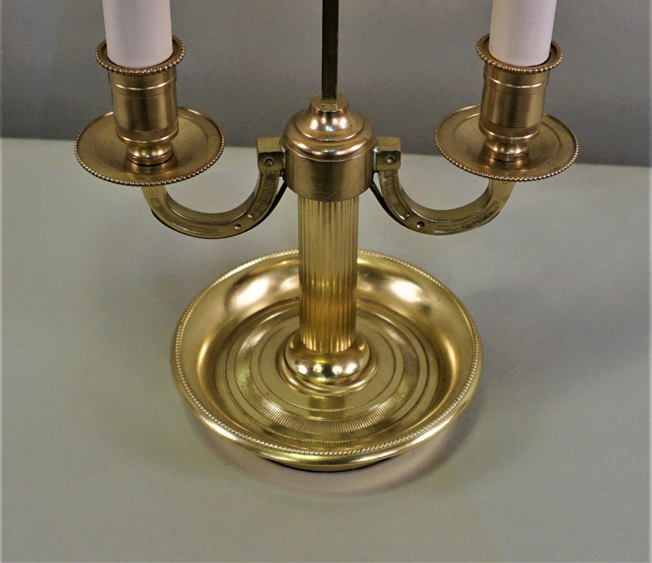 Empire French Bronze Boulliote Desk Lamp