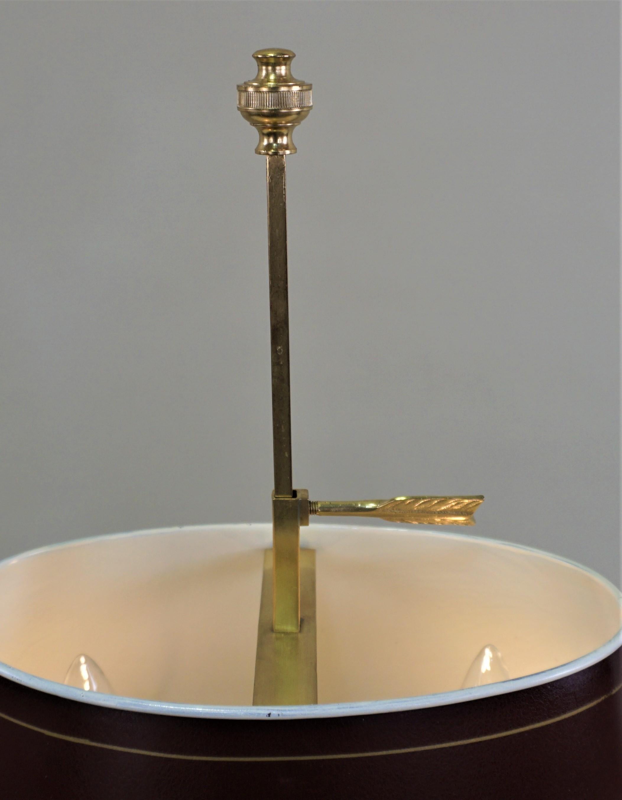 Mid-20th Century French Bronze Boulliote Desk Lamp