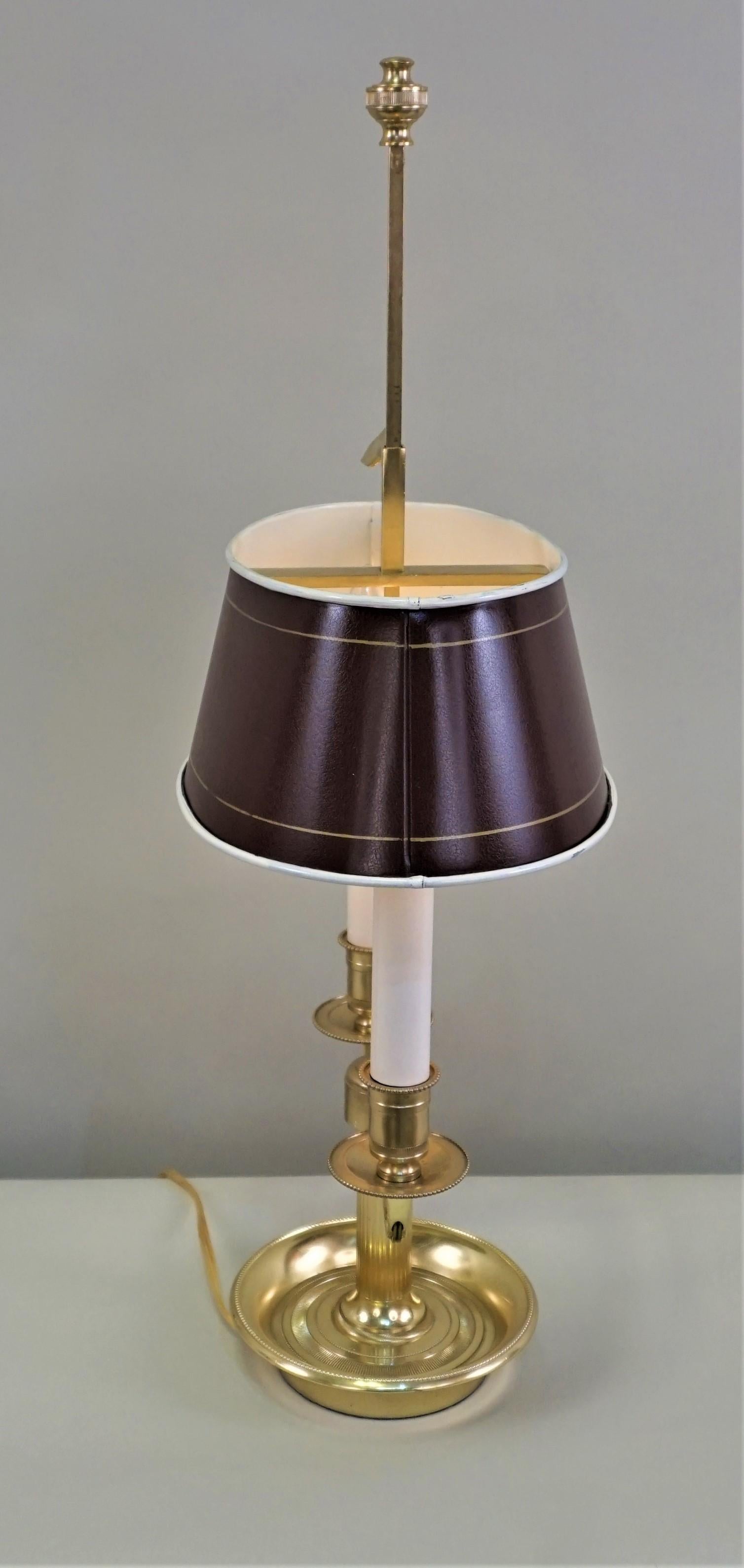 French Bronze Boulliote Desk Lamp 1