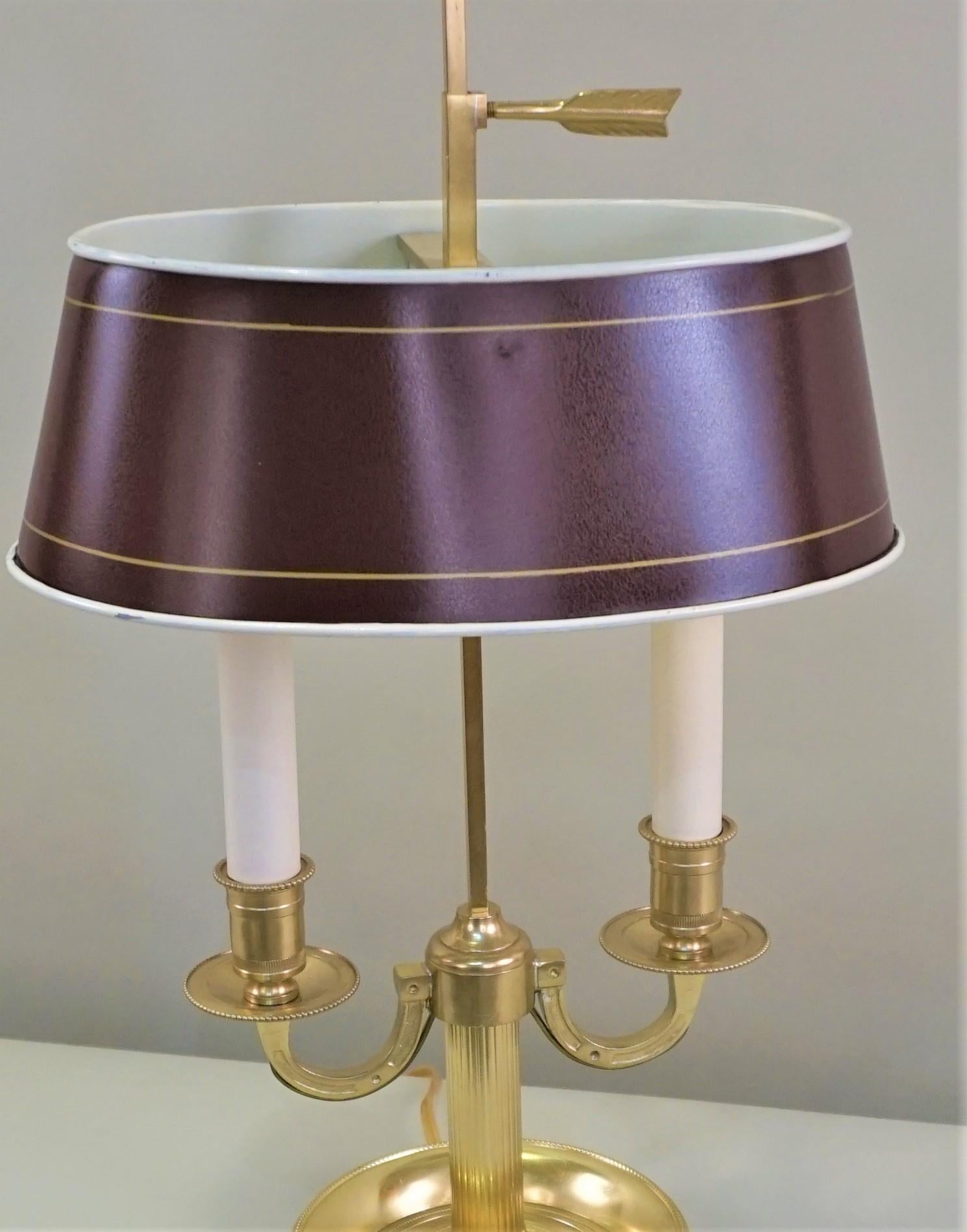 French Bronze Boulliote Desk Lamp 2