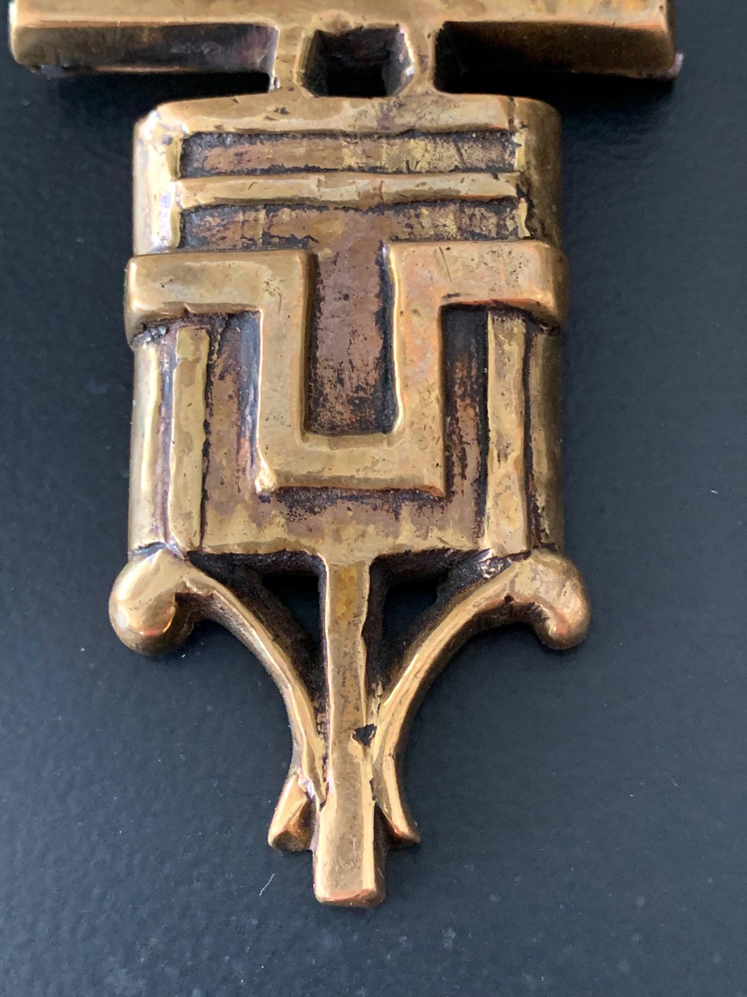 Mid-20th Century French Bronze Brooch by Line Vautrin