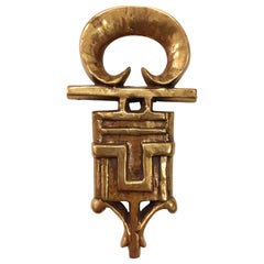 Französische Bronzebrosche von Line Vautrin