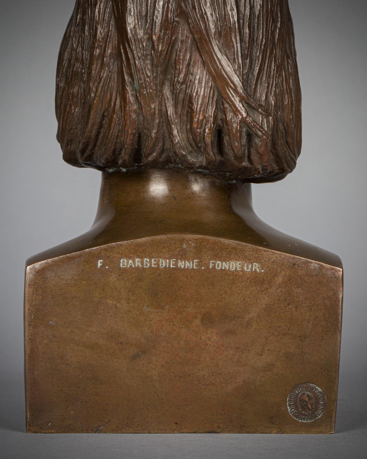 Francese Busto di bronzo francese di Honoré de Balzac, di David Dangers, datato 1844 in vendita