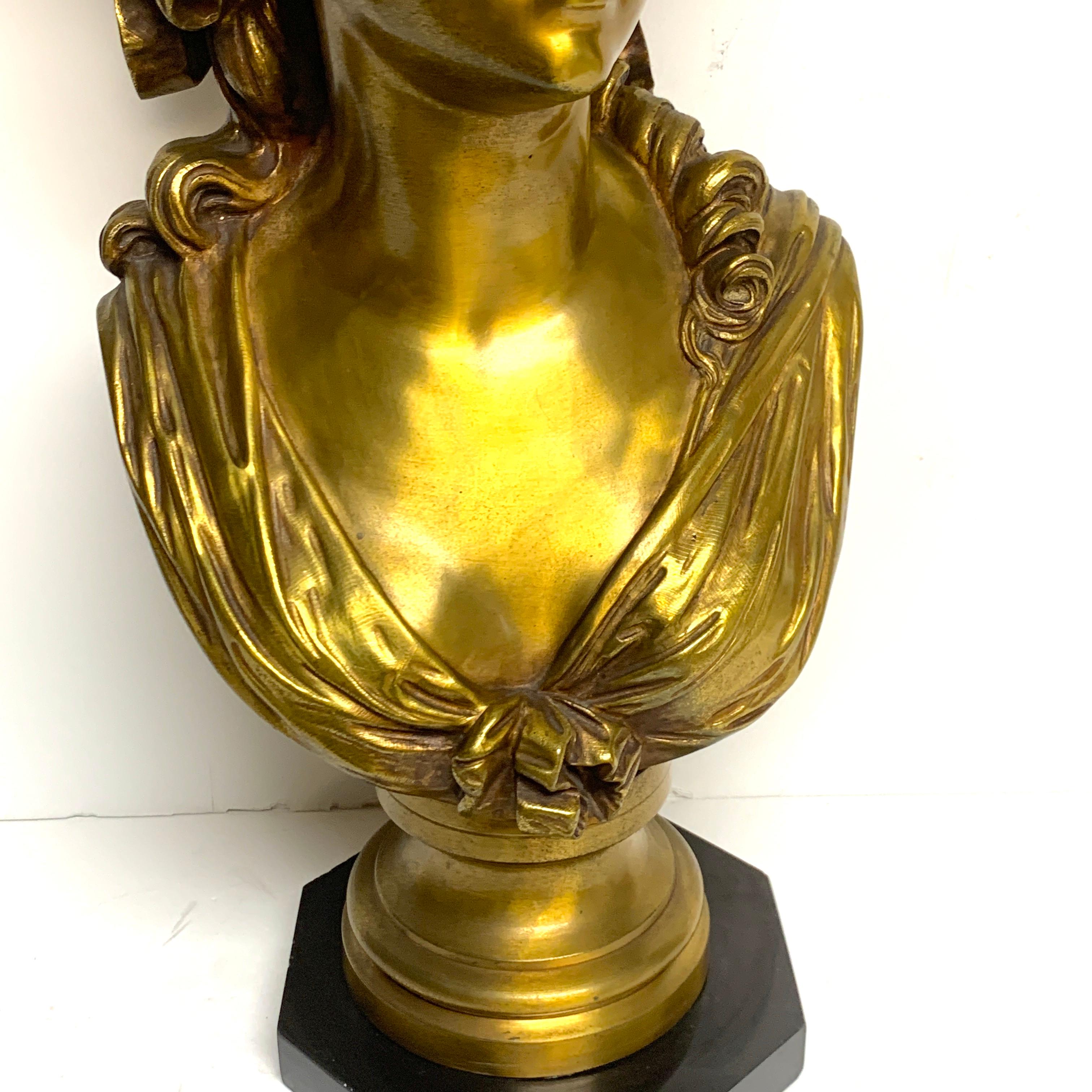 French Bronze Bust of Marie Antoinette by P. Baur & Jean Jules Salmson, 1873 1