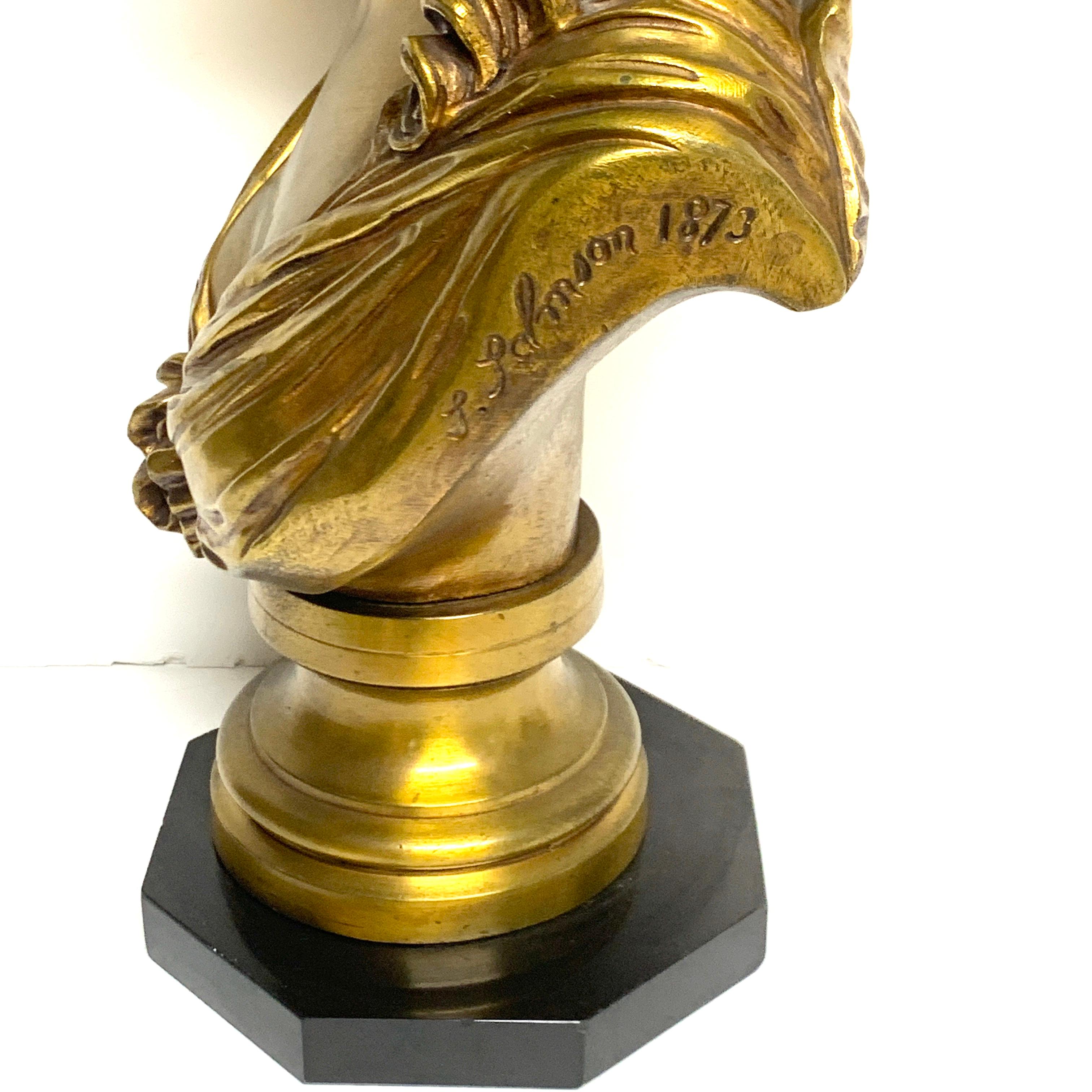 French Bronze Bust of Marie Antoinette by P. Baur & Jean Jules Salmson, 1873 3