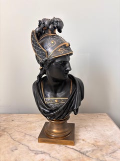 French Bronze Bust of Mars 19th century