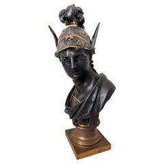 French Bronze Bust of Mars 19th century