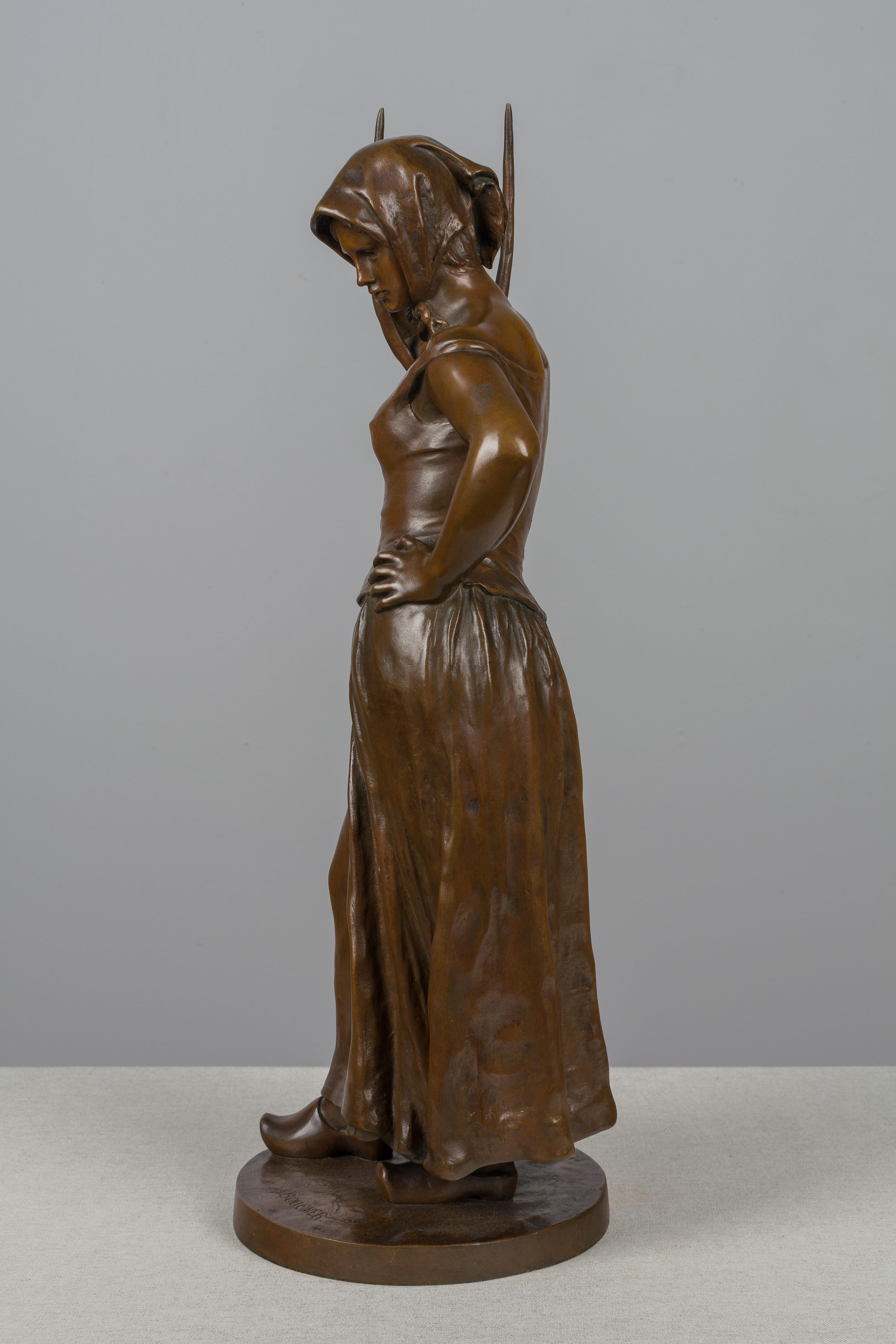 Art Nouveau French Bronze by Alfred Boucher