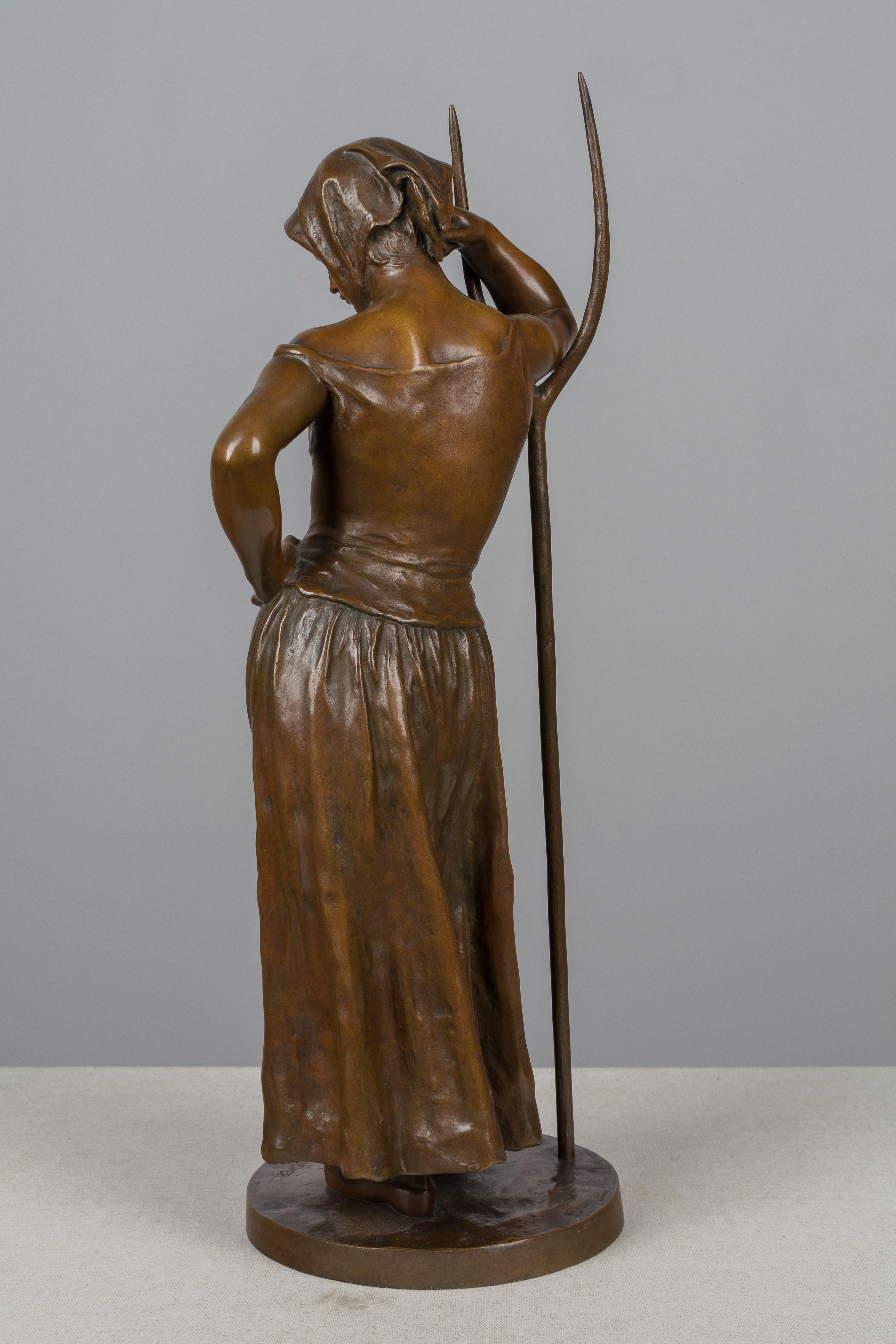 Patinated French Bronze by Alfred Boucher