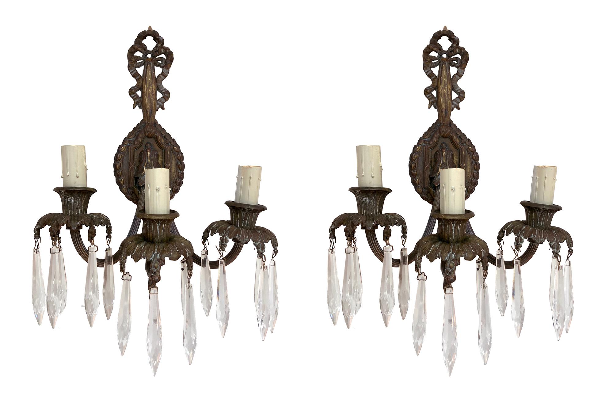 Luigi XV Coppia di candelabri in bronzo francese in vendita