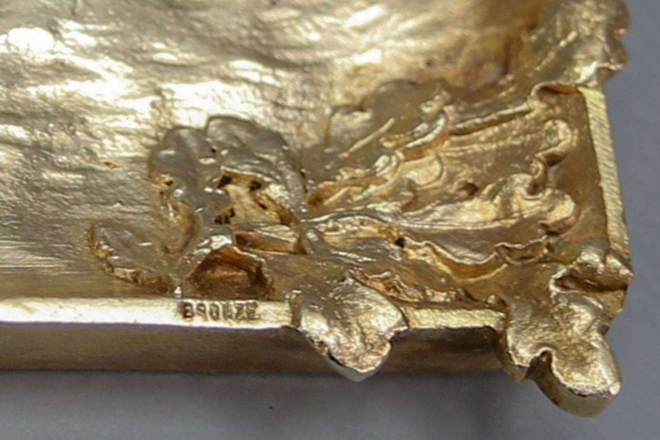 French Bronze Card Tray or Pin Tray, Vide-Poche with Hunting Dogs Irish Setters In Good Condition In Barntrup, DE