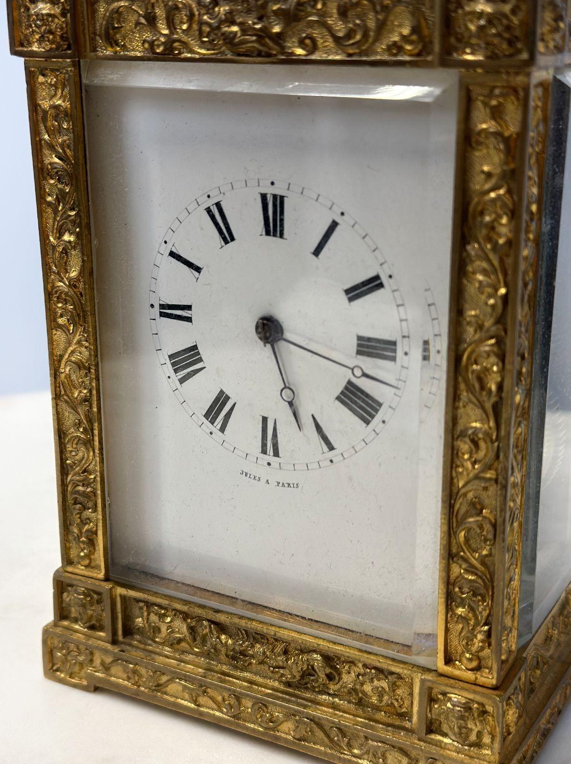 French Bronze Carriage Clock by Jules, Paris, c. 1840 For Sale 1