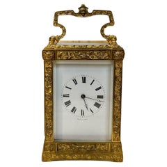 Retro French Bronze Carriage Clock by Jules, Paris, c. 1840