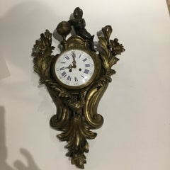 French Bronze Cartel Clock, 19th Century