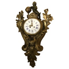 Antique French Bronze Cartel Clock, 19th Century