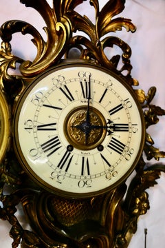 French Bronze Cartel Clock