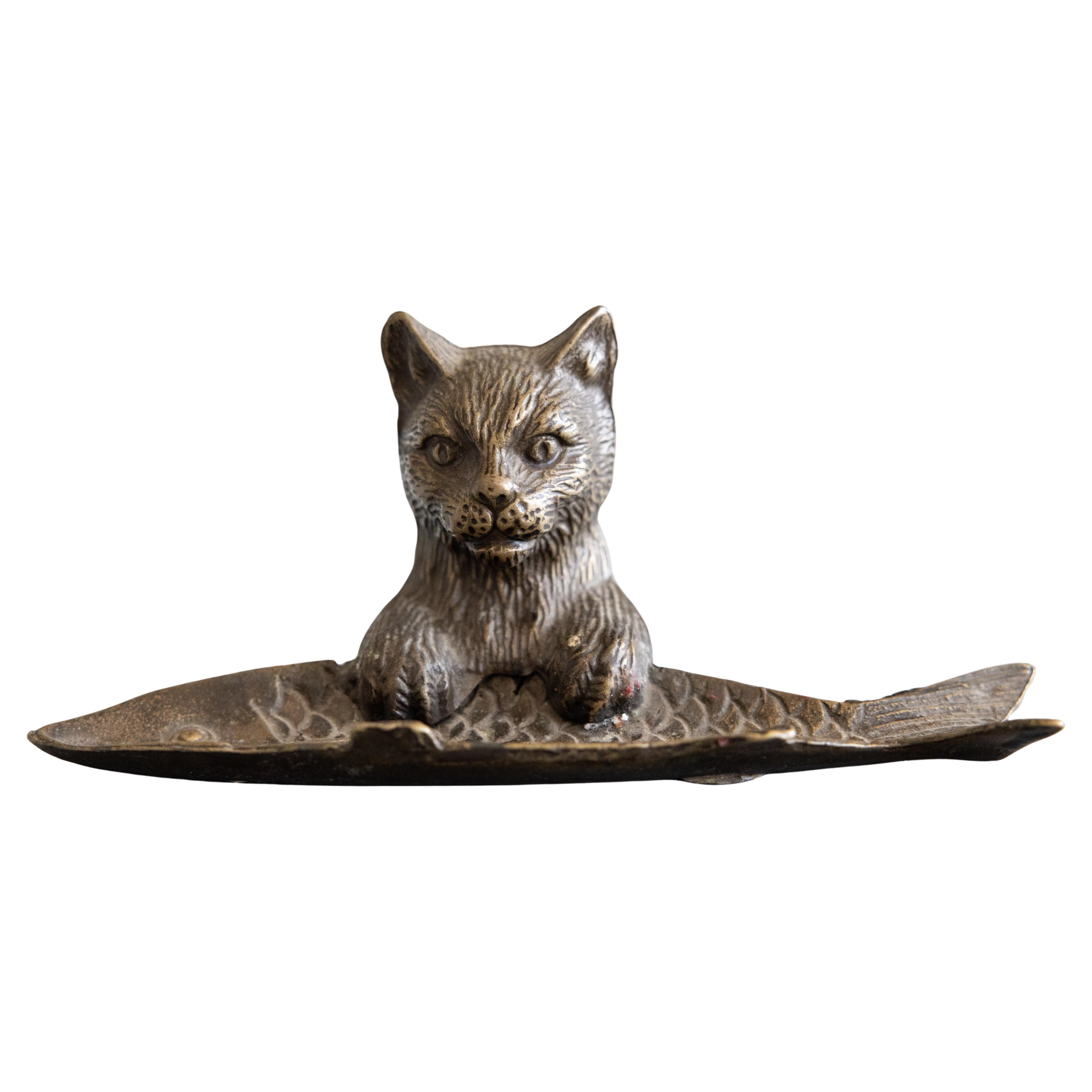 French Bronze Cat
Fish Pen Tray, circa 1930